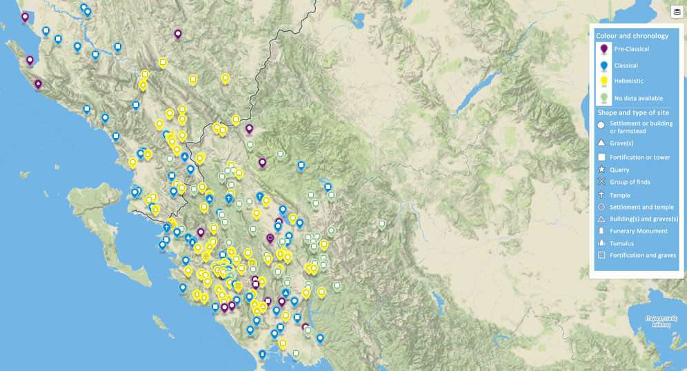 Interactive map of the ancient regions